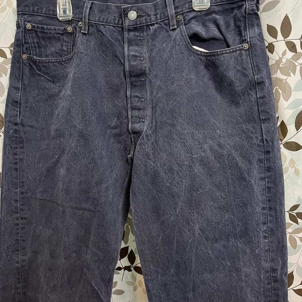 Vintage Levi's 501 XX Jeans Men's 36x29 Blue Purple Faded Y2K Button Fly